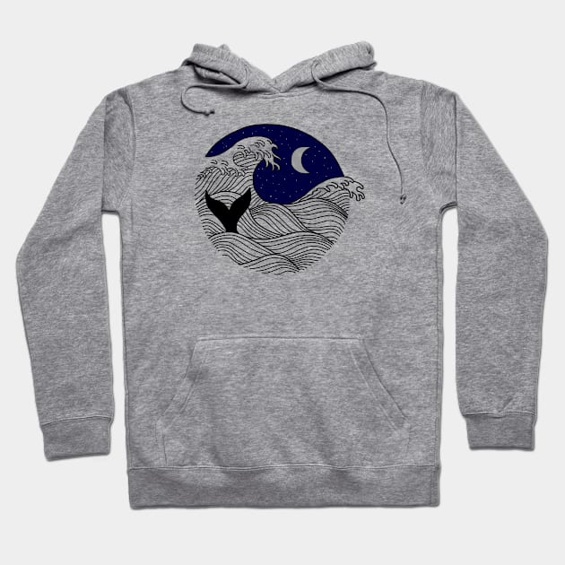 blue night Hoodie by amenij